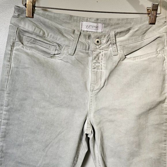 EUC YUMMIE BY HEATHER THOMSON LIMESTONE ANKLE STRETCHY JEANS SIZE 31 - Picture 2 of 13